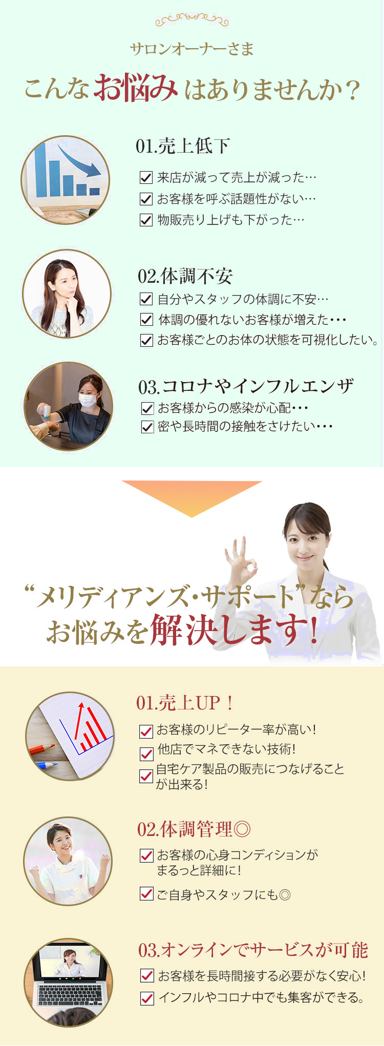 メリディアンズサポートならお悩みを解決いたします！
